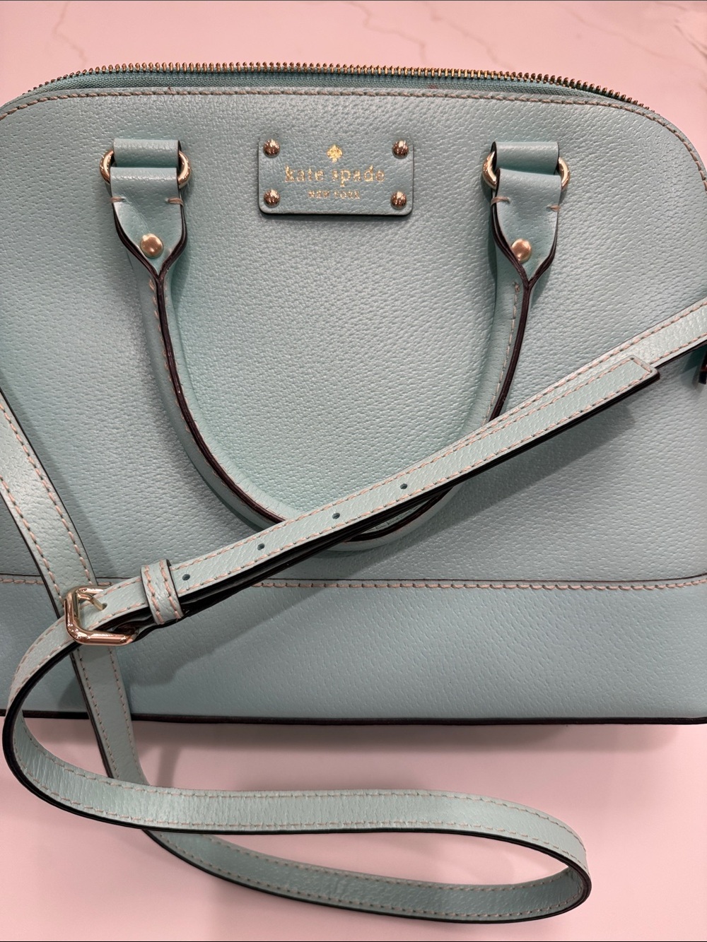 kate spade robins egg blue/green Dome Crossbody - Picture 3 of 10